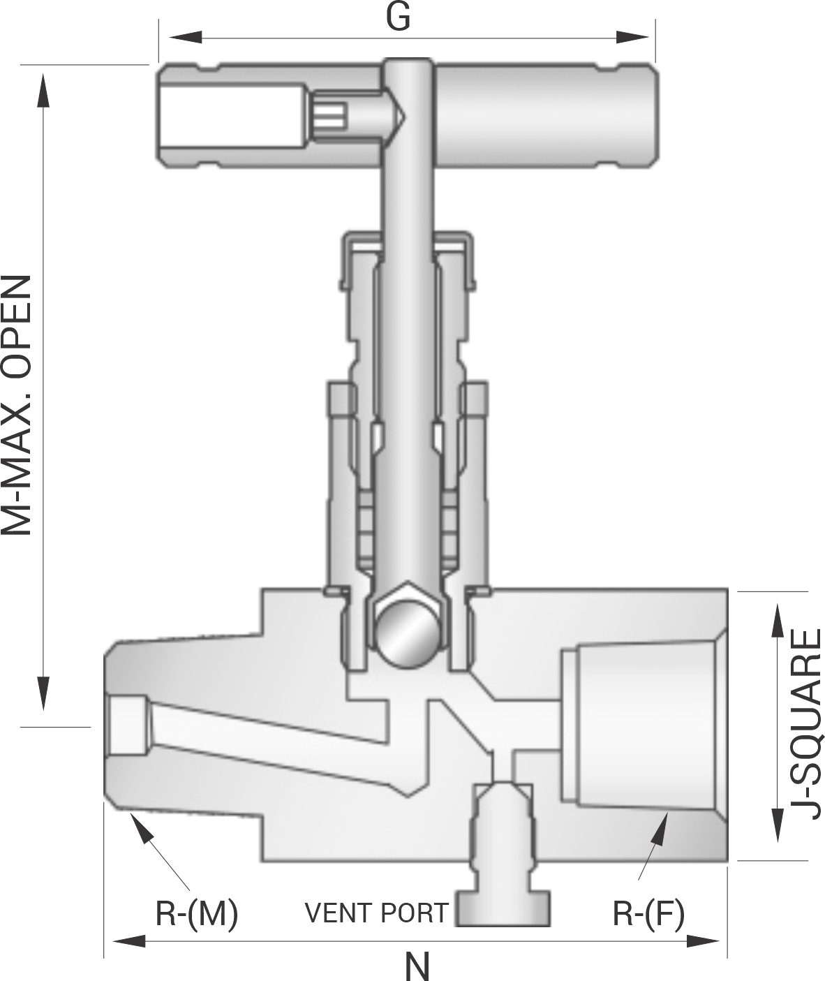 Hard Seat Block & Bleed Valve (Male x Female)